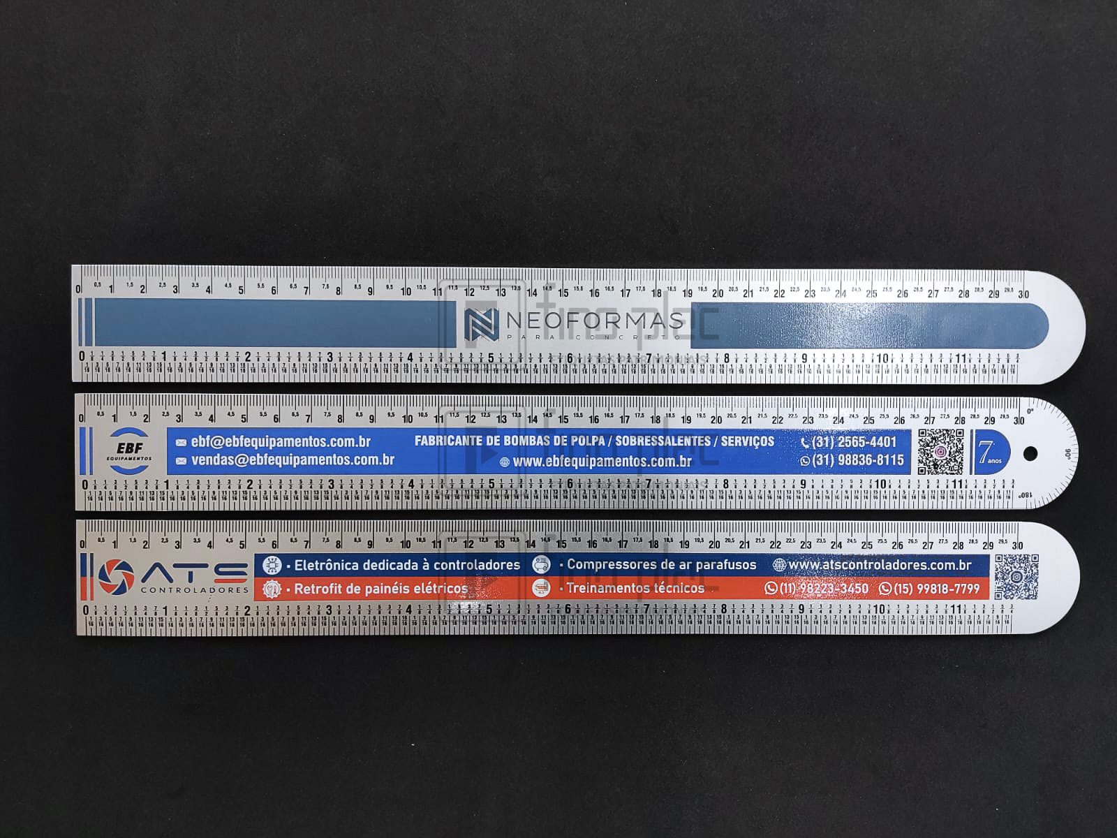 Brinde Corporativo: Réguas personalizadas em alumínio anodizado ou PVC