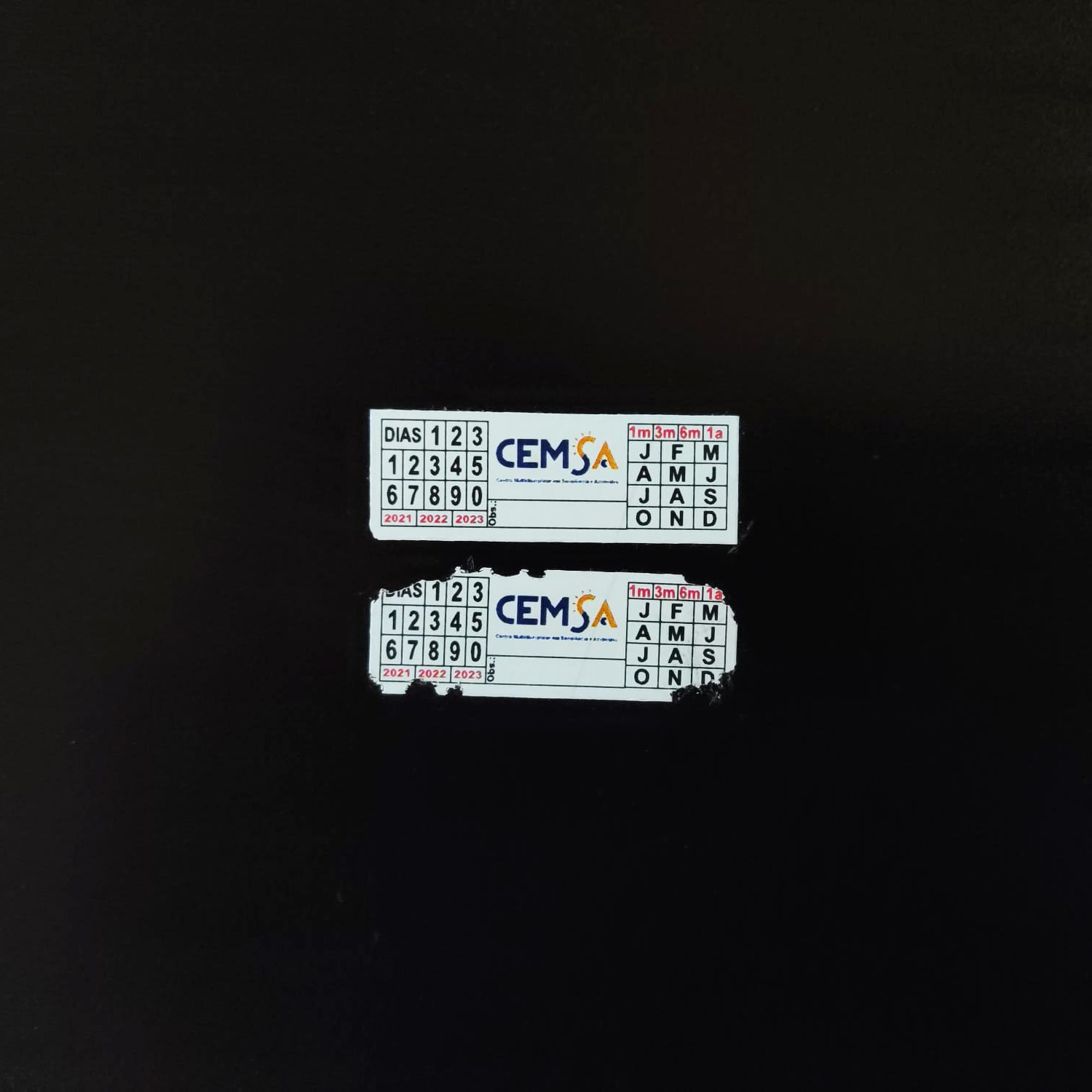 Etiqueta de segurança casca de ovo, também conhecida como PVC Destrutivel